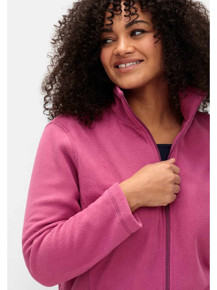 sheego Fleecejacke in fuchsia günstig kaufen