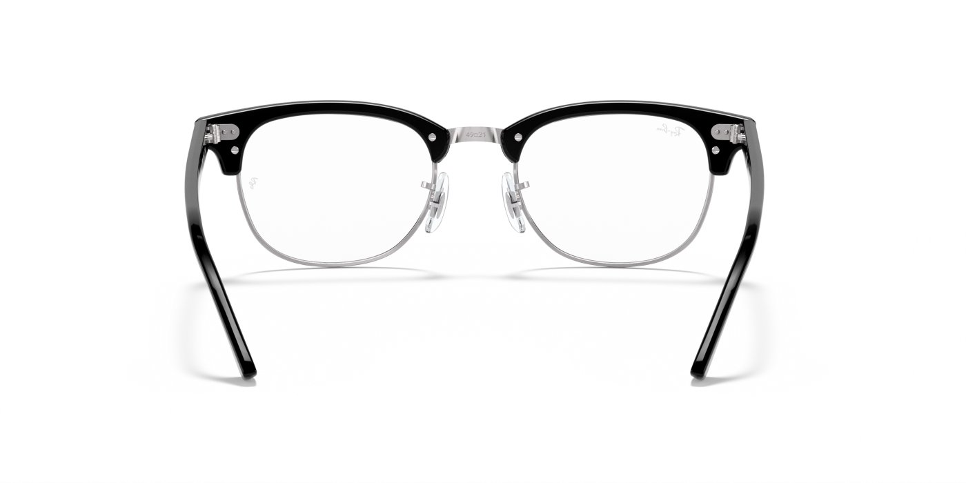 CLUBMASTER OPTICS - Negru lucios pe argintiu