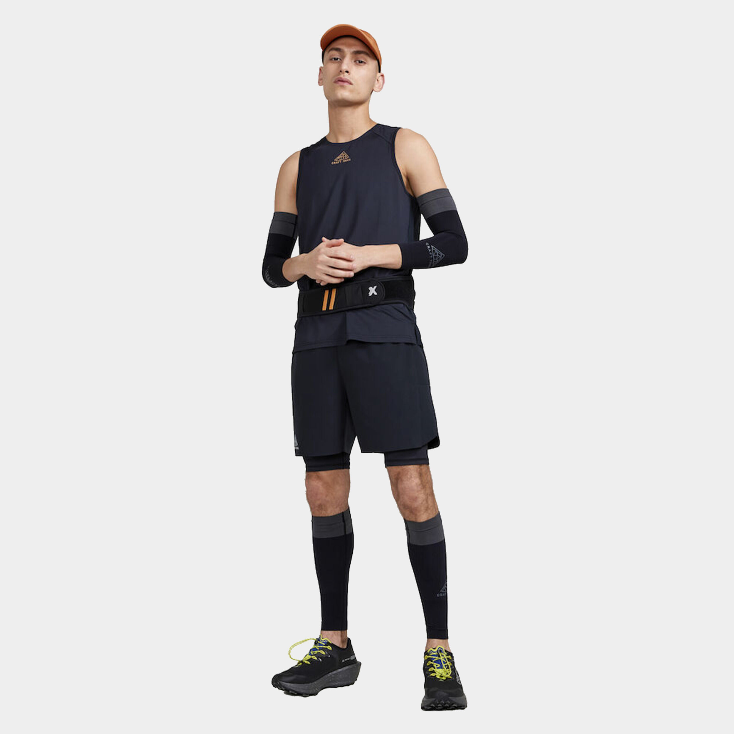 Pro Trail 2in1 Laufshorts Herren - Schwarz