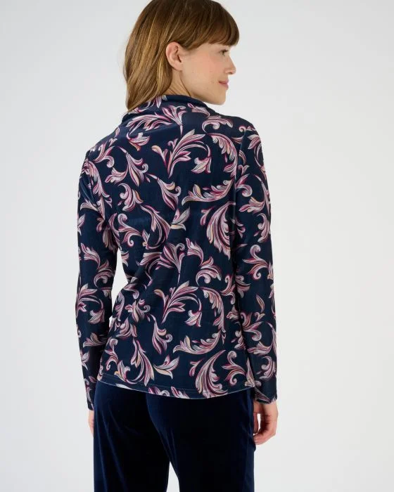 T-shirt col montant drapé