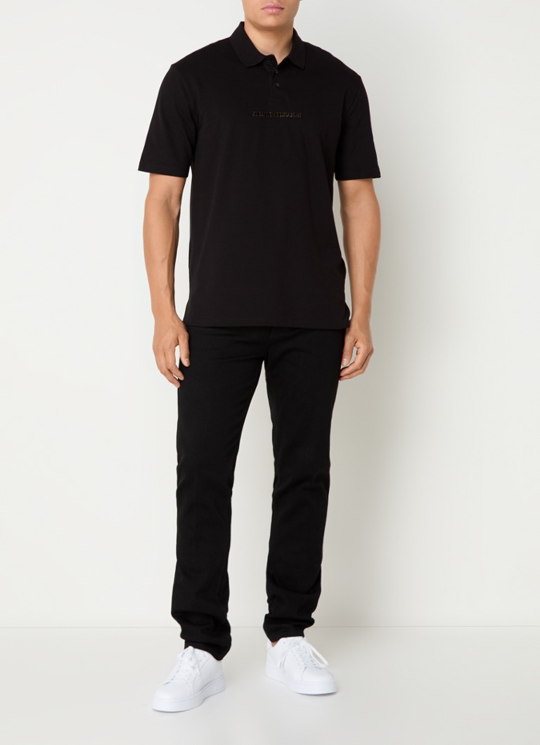 Koszulka polo z bawełny piqué o klasycznym kroju od Armani Exchange z logo.
