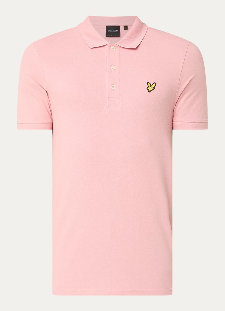Tricou polo slim fit Lyle & Scott din bumbac piqué cu logo.