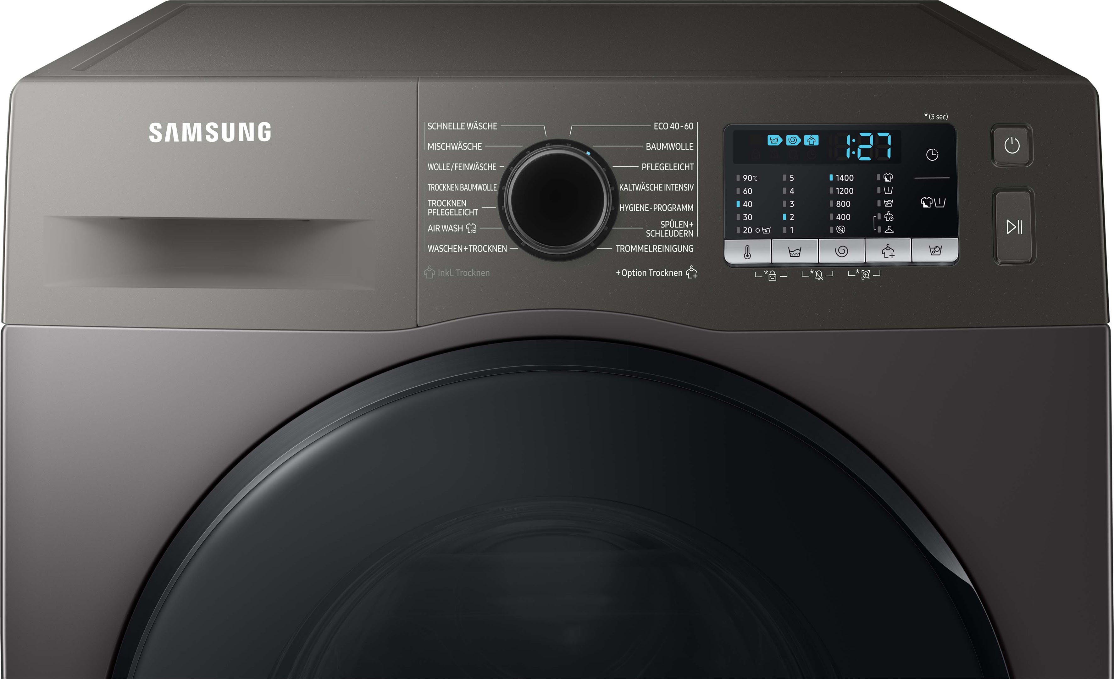 Samsung Waschtrockner WD8ETA049BX, 8 kg, 5 kg, 1400 U/min, SchaumAktiv