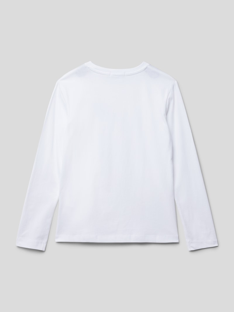 Longsleeve mit Label-Schriftzug Modell 'CHEST MONOGRAM' in weiss