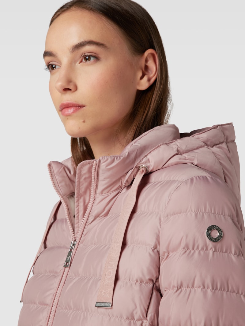 Steppjacke mit Zweiwege-Reißverschluss in rosé