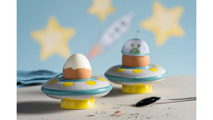 LEONARDO Kinder Eierbecher Bambini Avventura Ufo