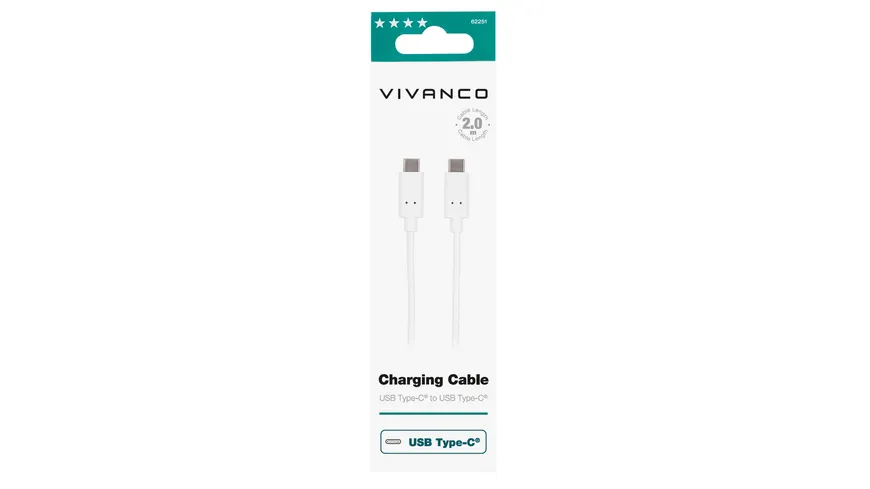 Vivanco Charging Cable, USB Type-C™ Daten- und Ladekabel, 2m