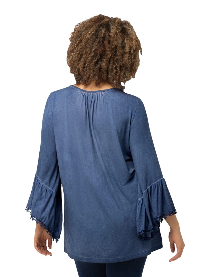 Ulla Popken Shirt in taubenblau günstig kaufen