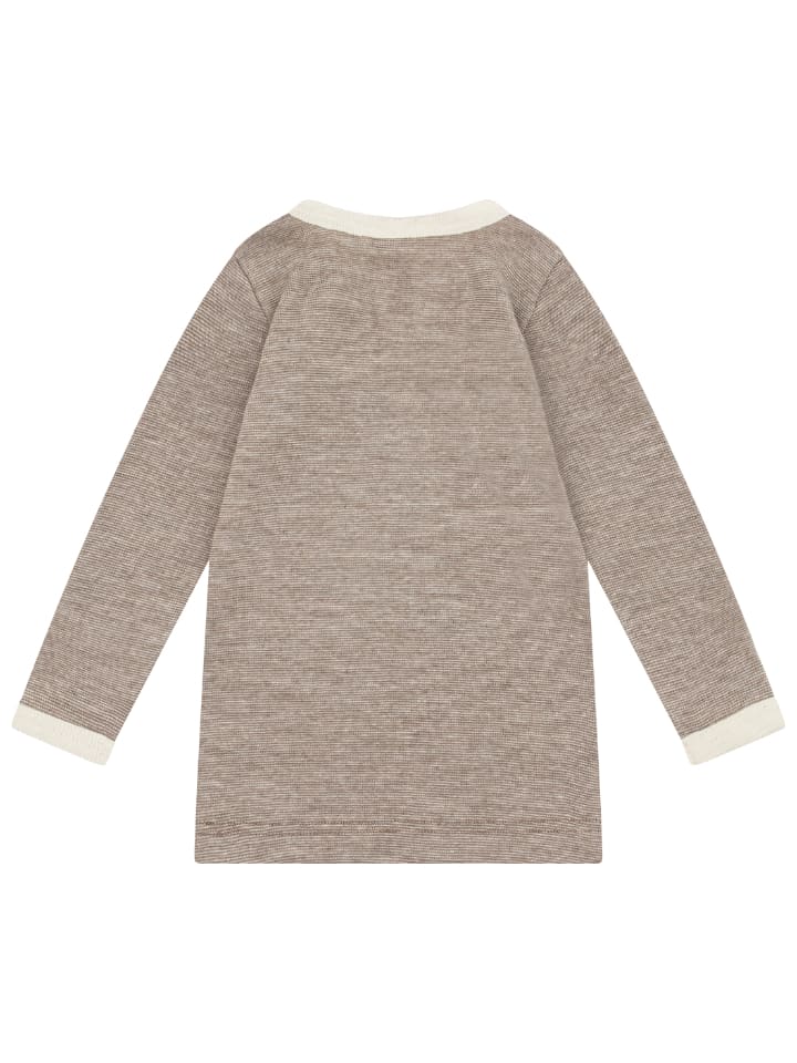 comazo earth Baby Shirt mit Wolle-Seide in Nougat-Melange günstig kaufen
