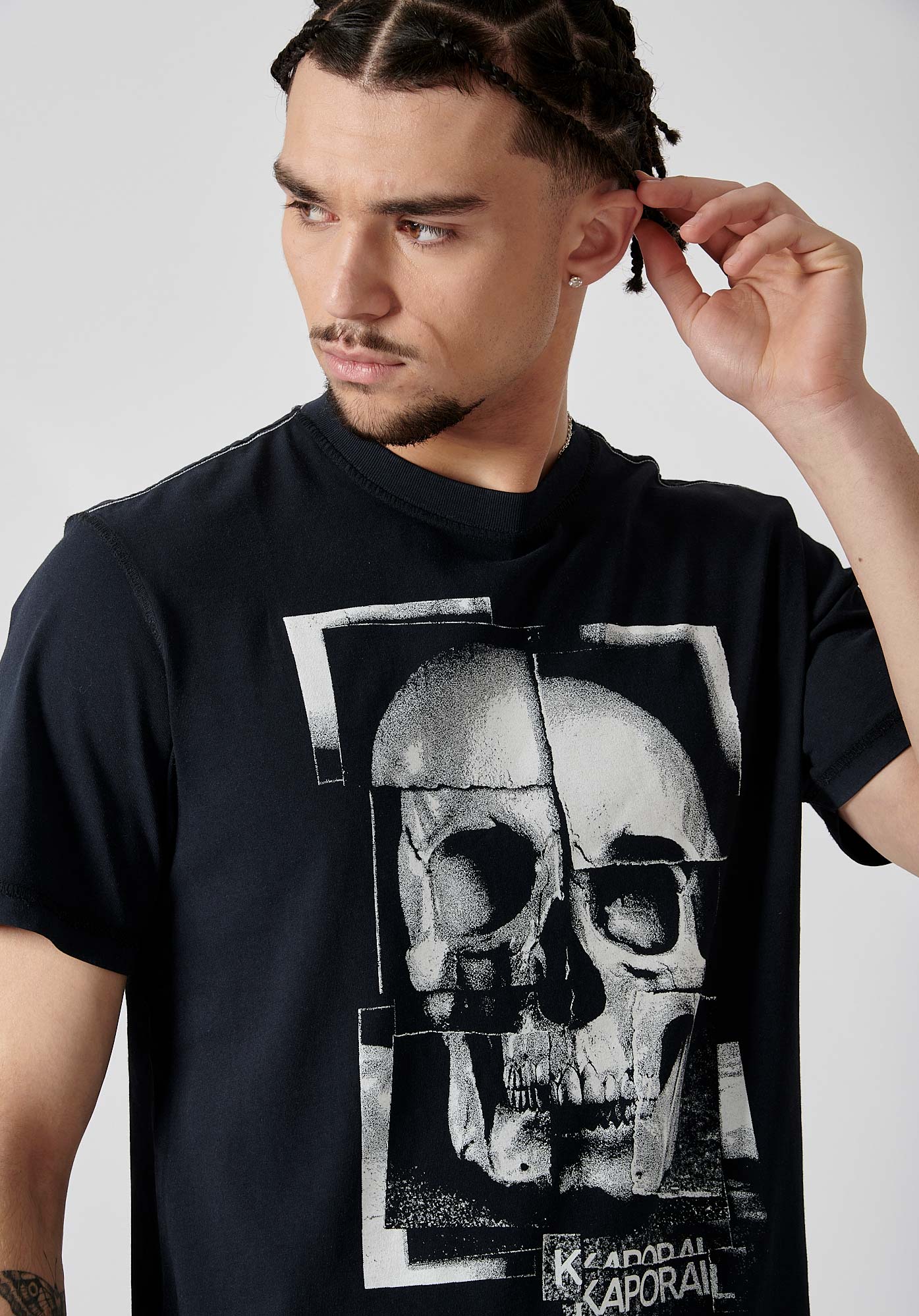 BERTO  T-shirt noir homme 100% coton bio