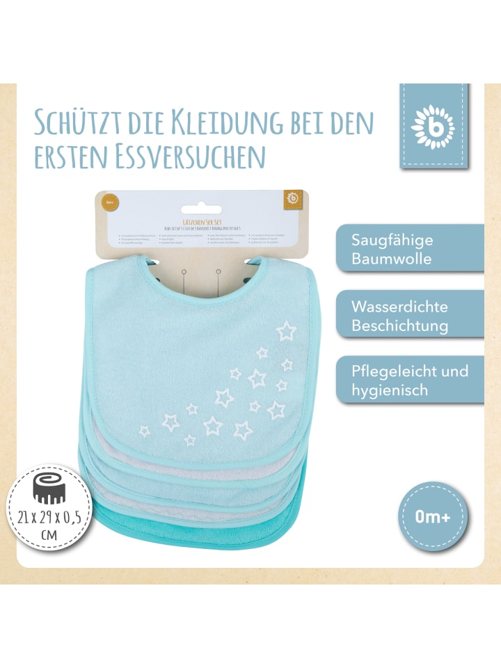 Bieco Spielwaren Lätzchen 5er Pack in Türkis günstig kaufen onesize