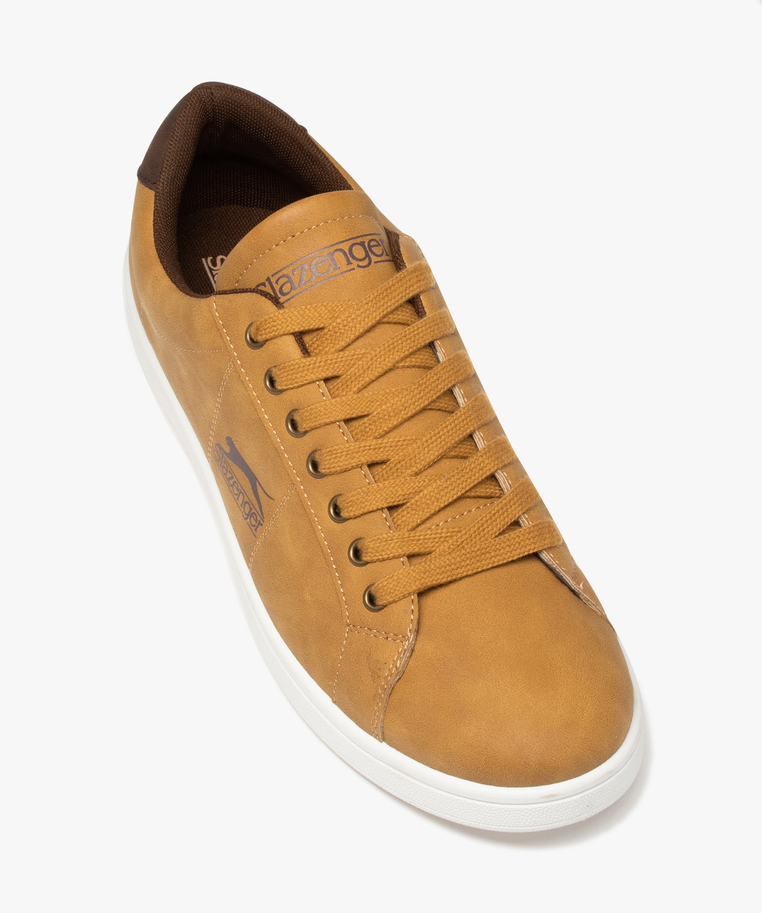 Baskets homme unies à lacets - Slazenger camel | GEMO