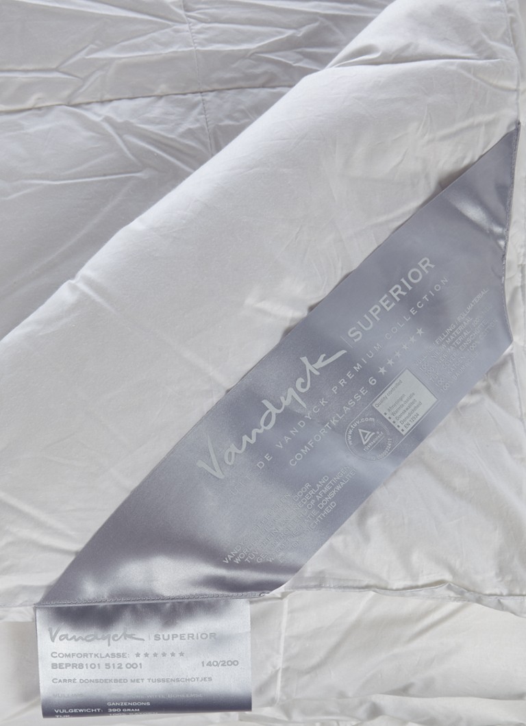 Couette solo Vandyck Superior en satin de coton garnie de duvet