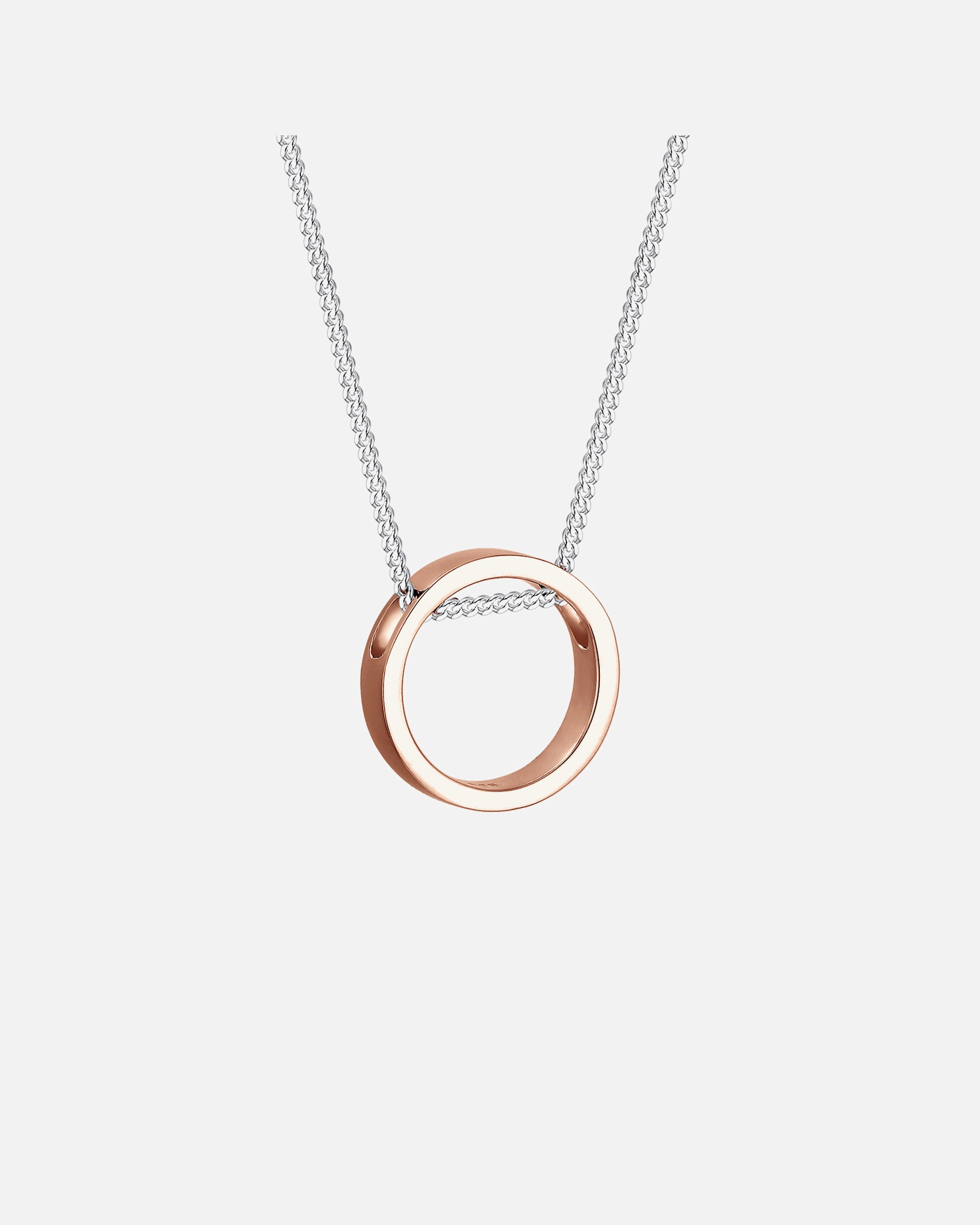 Ciondolo semplice a cerchio bicolore da donna Elli - Argento 925/1000