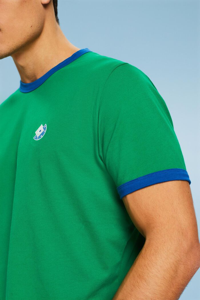 Baumwoll-T-Shirt mit Logo und Rundhalsausschnitt