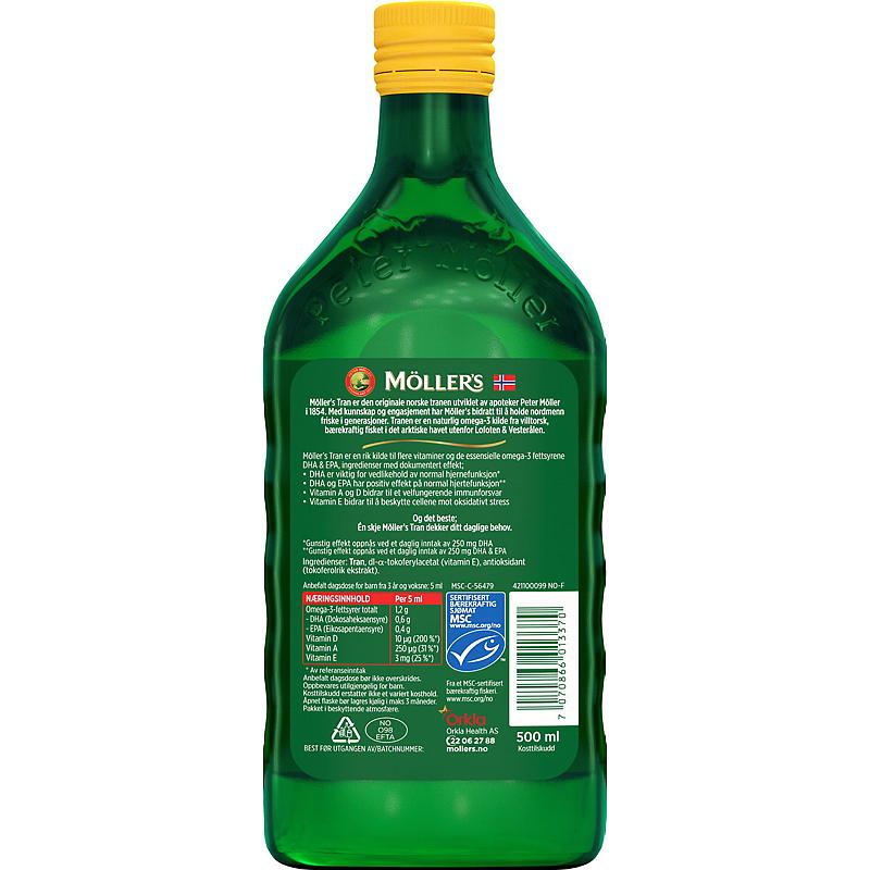 Möller's Möller's Tran 500 ml Naturell