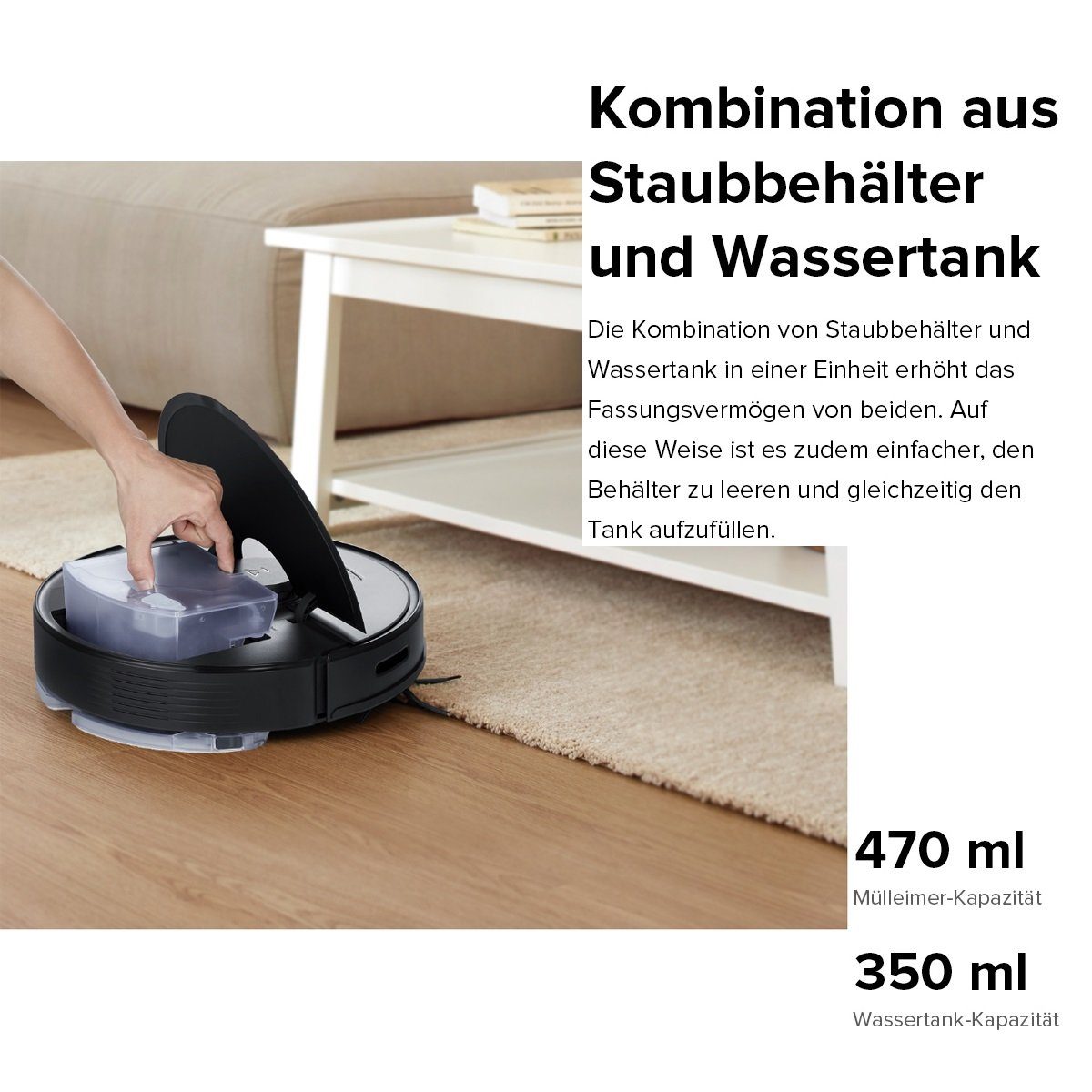 Roborock Saugroboter Q7 Max, 58,00 W, 4200Pa, 4 Karten Speichern, Teppichboden reinigen, Roboter Staubsauger, 3D-Map, Kindersicherung, App-Steuerung (VS Roborock S7, S5 Max)