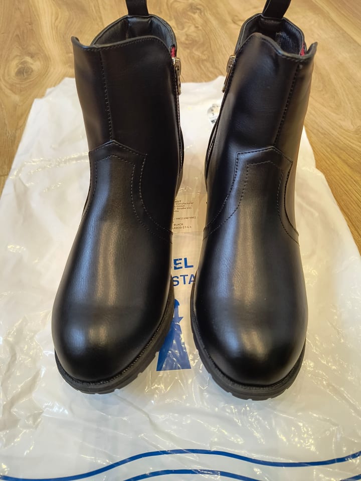 Inselhauptstadt Nappa Look Stiefelette Mit Kontrast-paspel, Easy Entry Zipper Klassische... günstig kaufen 39