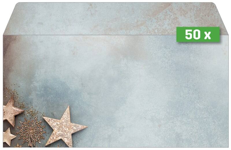 Sigel Weihnachtsumschläge Glamorous Christmas 90 g/m² DL 50 Stück
