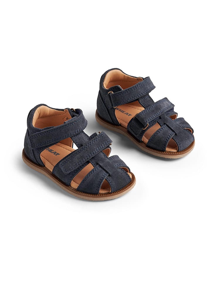 Wheat Leder-Halbsandalen in Anthrazit günstig kaufen