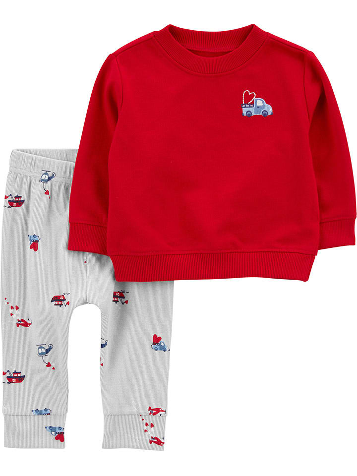 carter's 2tlg. Outfit in Rot/ Grau günstig kaufen