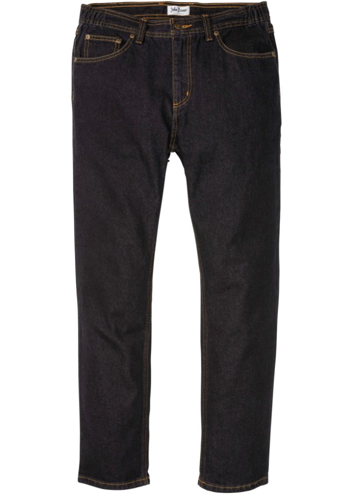 Classic Fit Jeans mit seitlichem Dehnbund, Straight