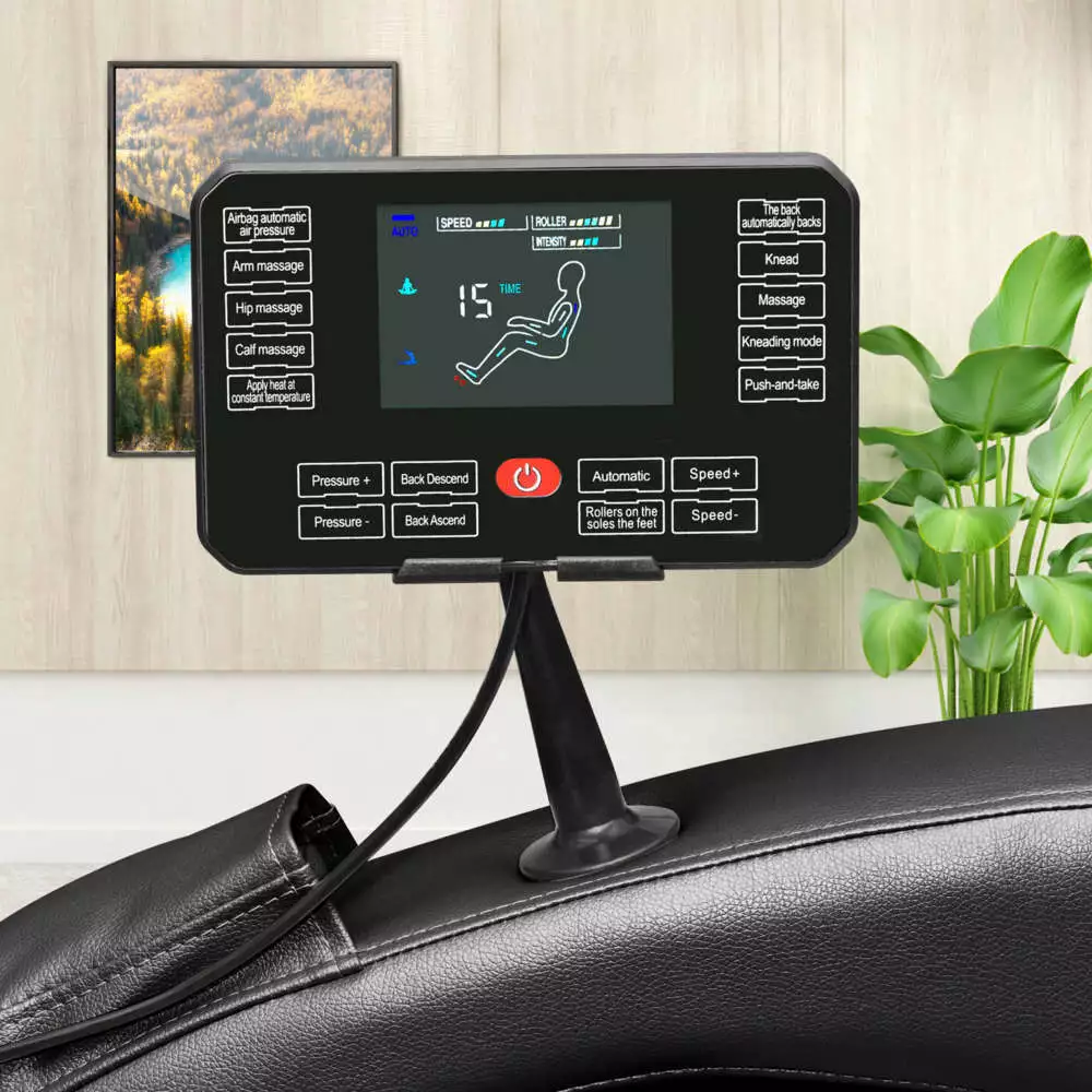 Happy Home Elektrischer Massagesessel mit Airbag-Massage, Schwarz / Off-White