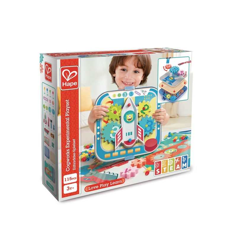 Jeu de mosaïques et d'engrenages animés 2 en 1 Hape