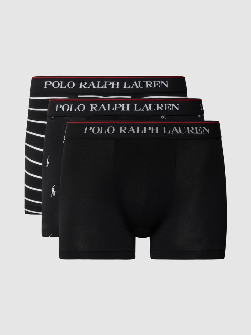 Trunks mit Label-Details im 3er-Pack in schwarz