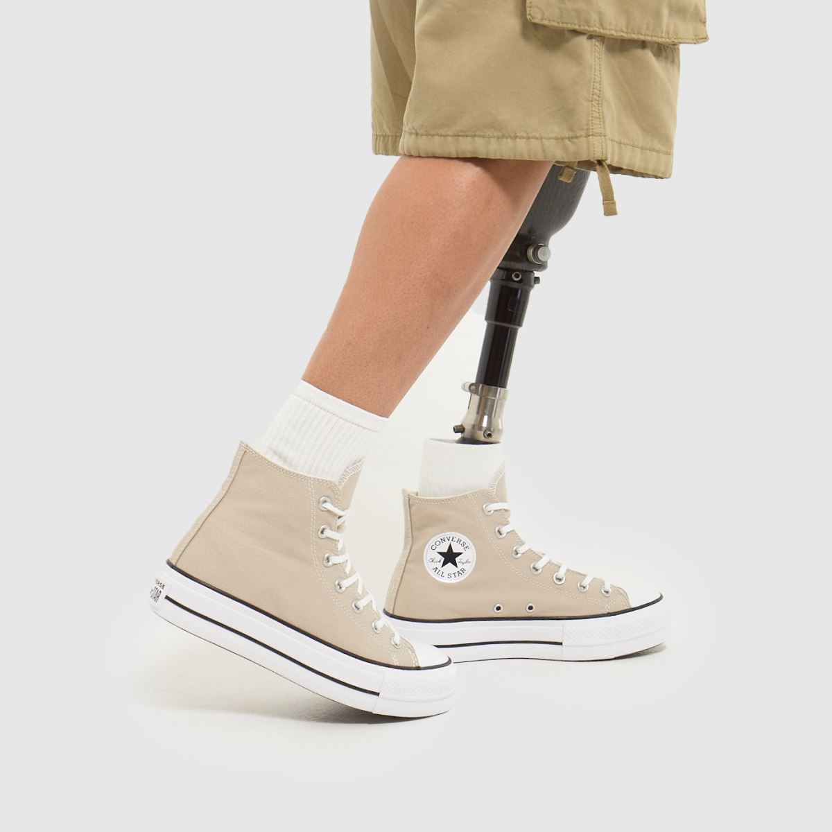 Converse All Star – Stenfärgade höga sneakers