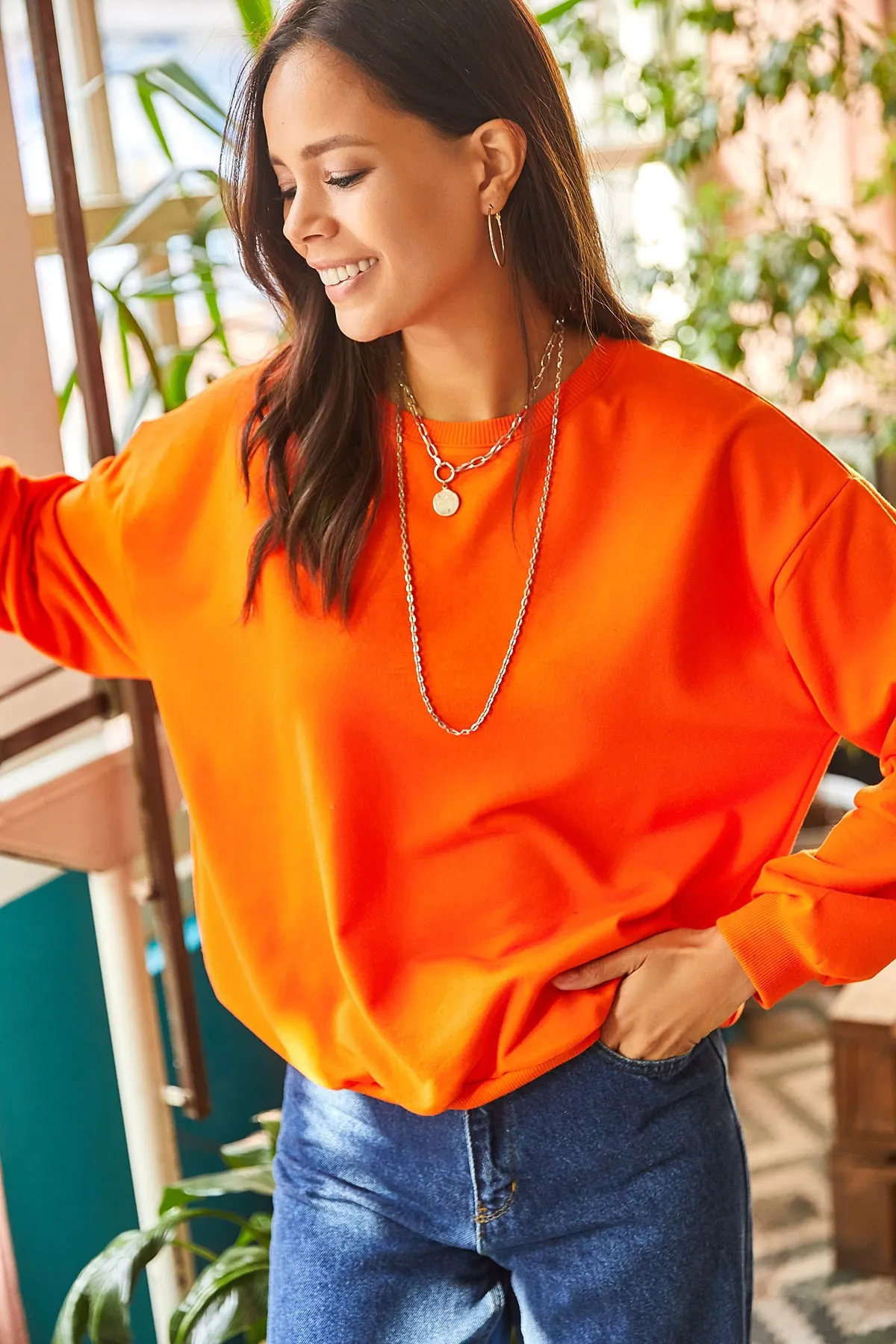 Olalook  Sweatshirt - Orange - Oversized