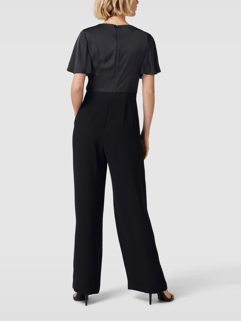 Jumpsuit mit Schleifen-Detail in schwarz