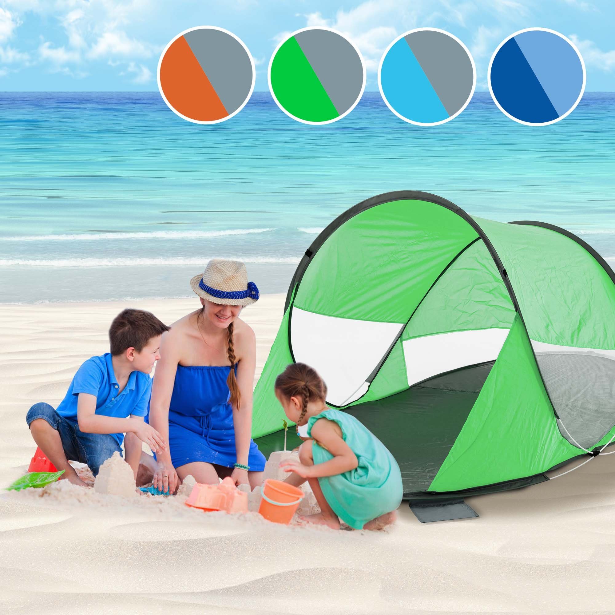 Duhome Strandmuschel, Strandmuschel Pop Up Strandzelt Wetter- und Sichtschutz Polyester Zelt