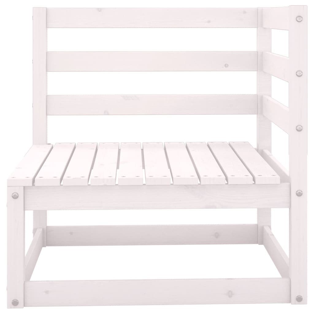 vidaXL Loungesofa 2-tlg. Garten-Lounge-Set mit Kissen Weiß Kiefer Massivholz, 1 Teile