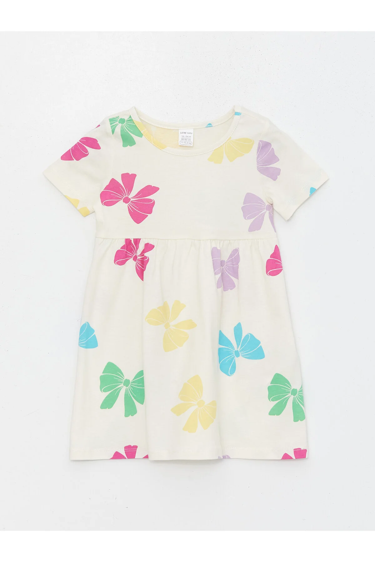 LC Waikiki  Kurzarmkleid für Babymädchen mit Rundhalsausschnitt
