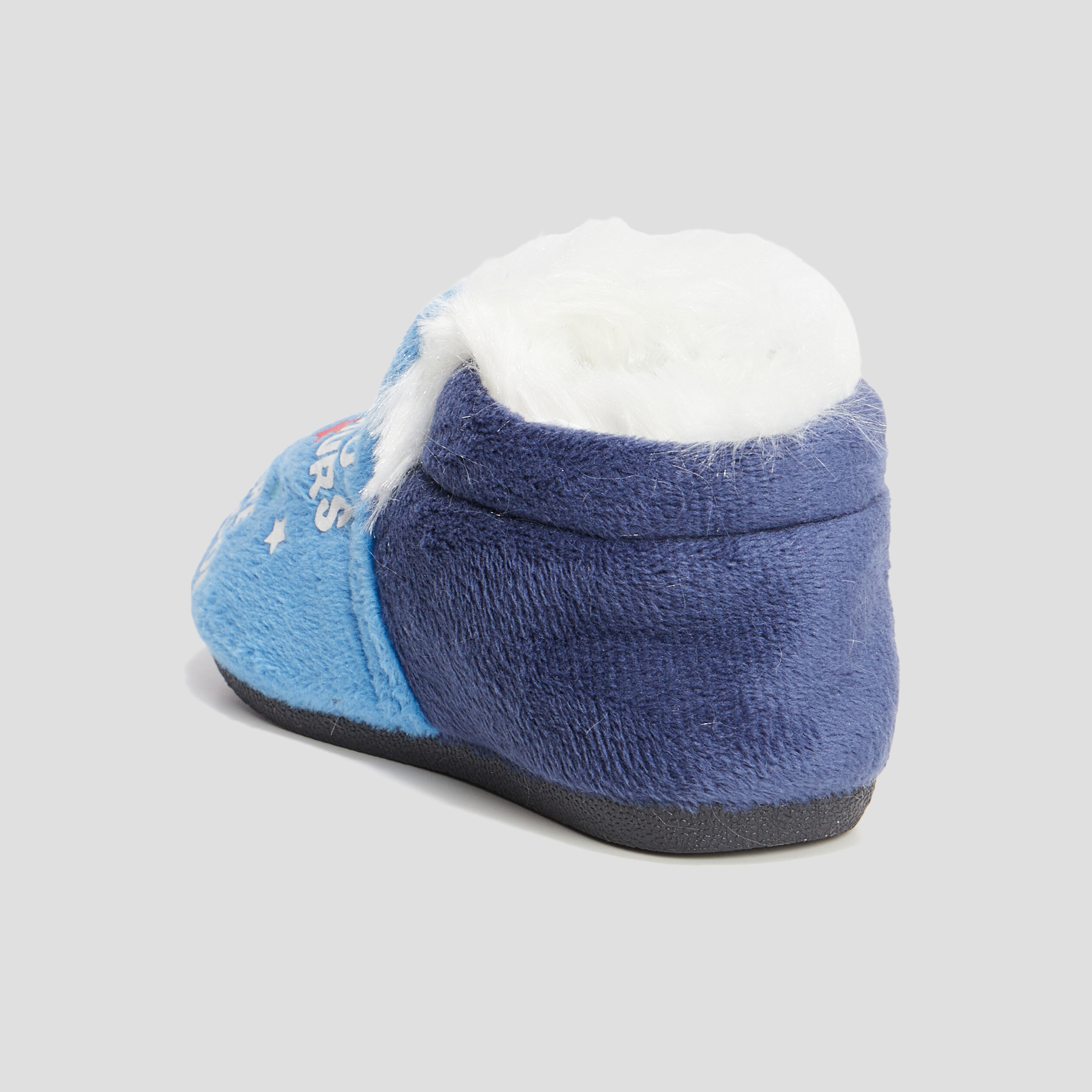 Chaussons sans gêne fourrés bleu bébé garçon | La Halle