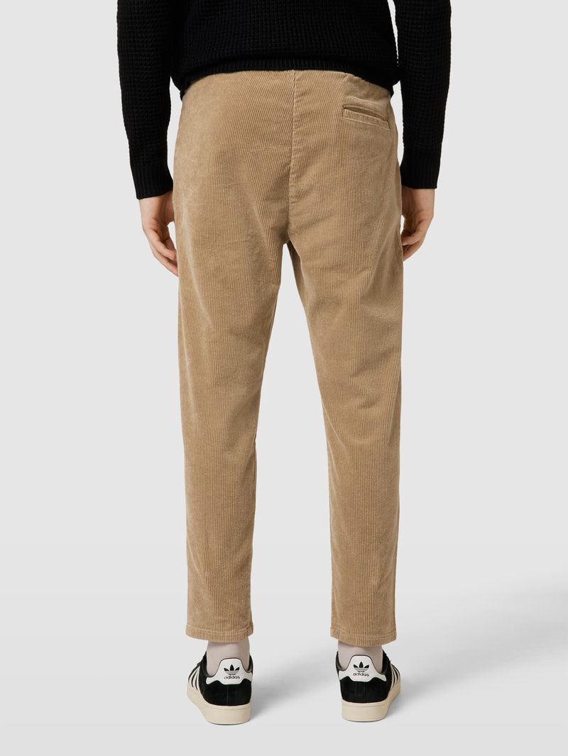 Cordhose mit Label-Detail Modell 'LINUS' in beige