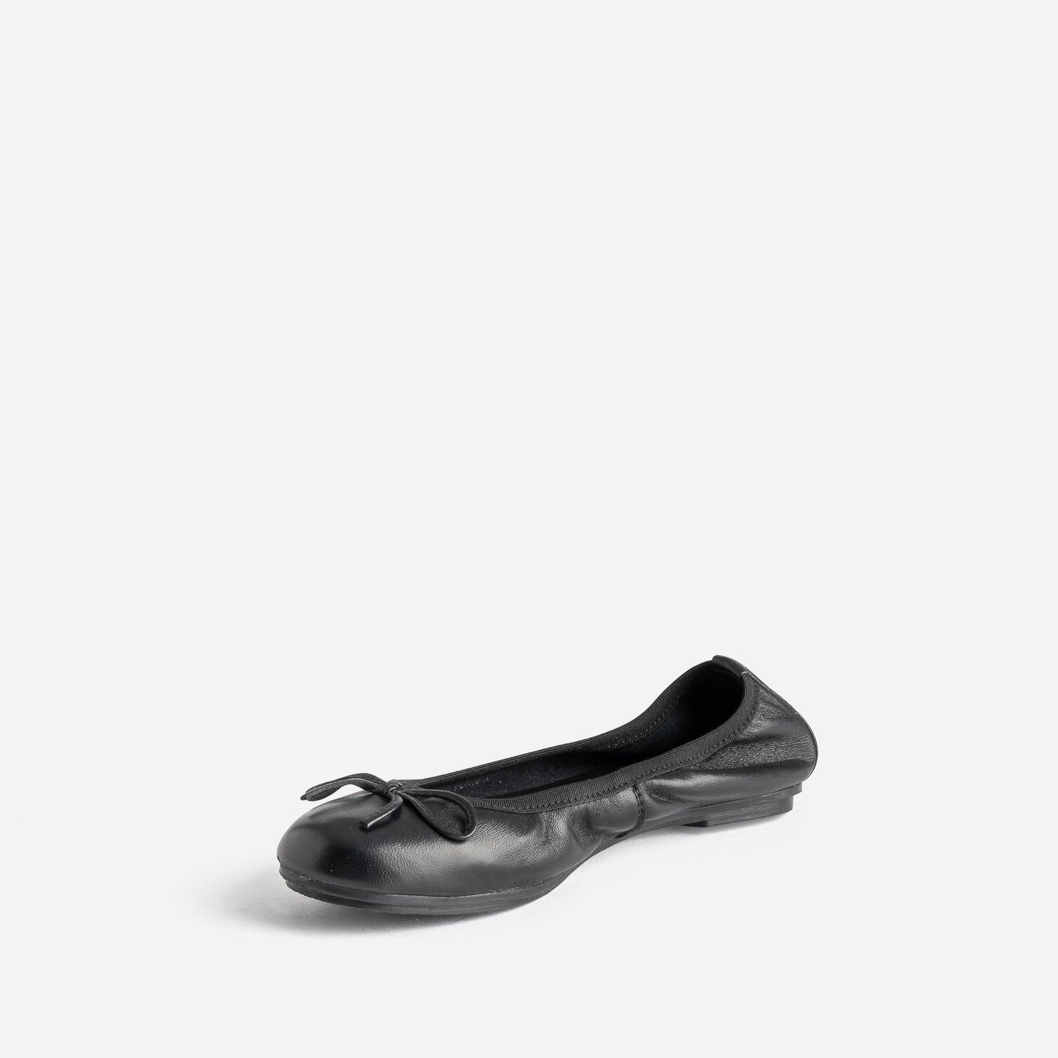 Ballerine éco-conçue BUGGY noire en cuir