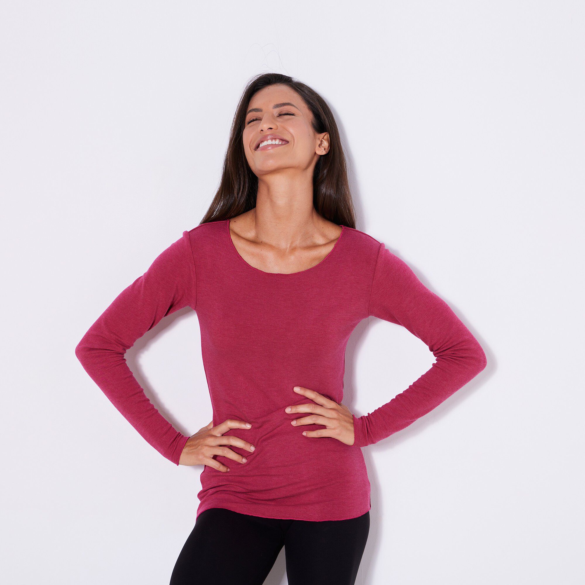 T-shirt chaleur manches longues col rond
