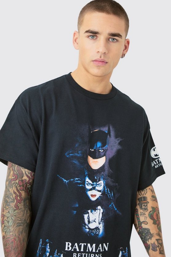 Oversize T-Shirt mit lizenziertem Batman Returns Print