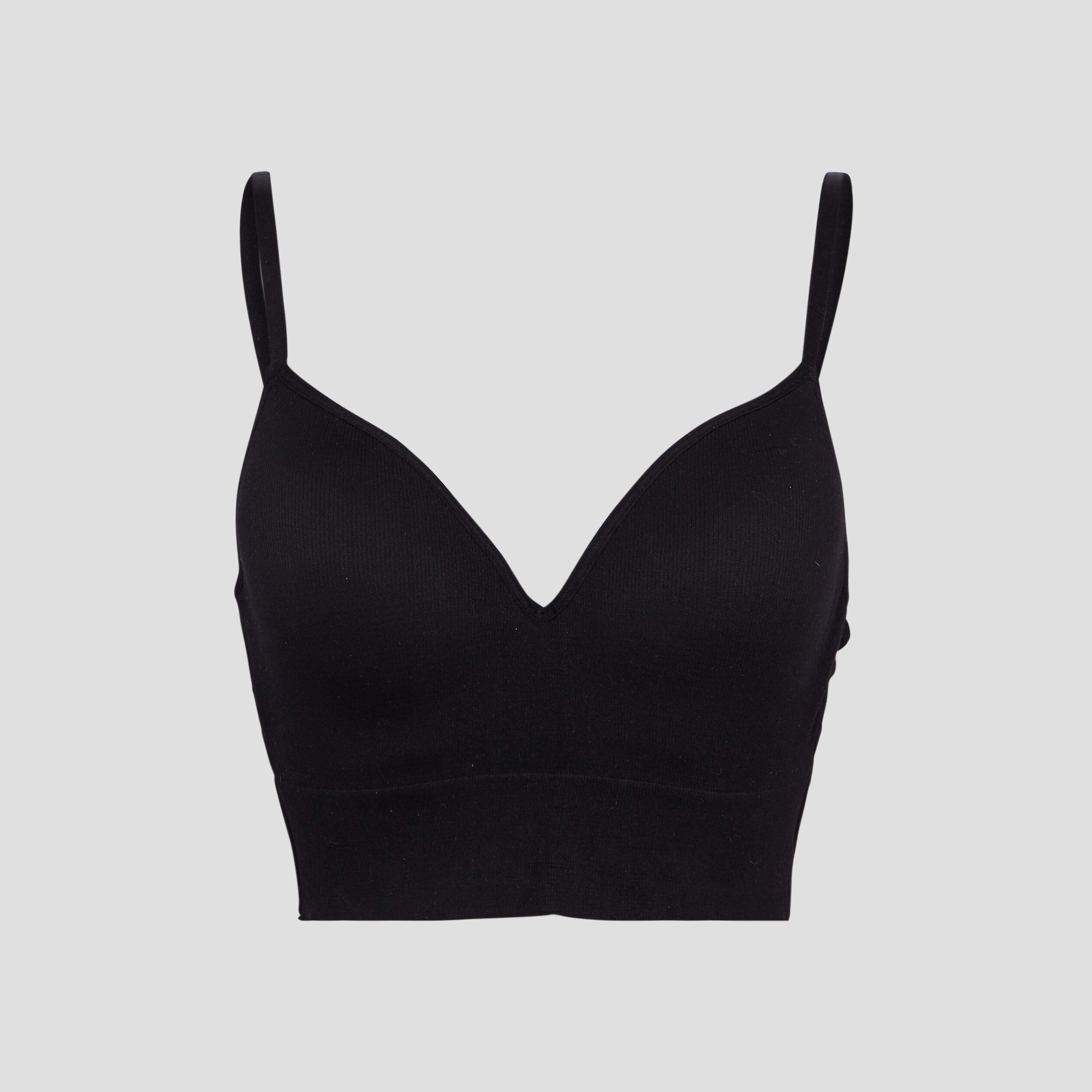 Brassière microfibre à coque noir femme | La Halle