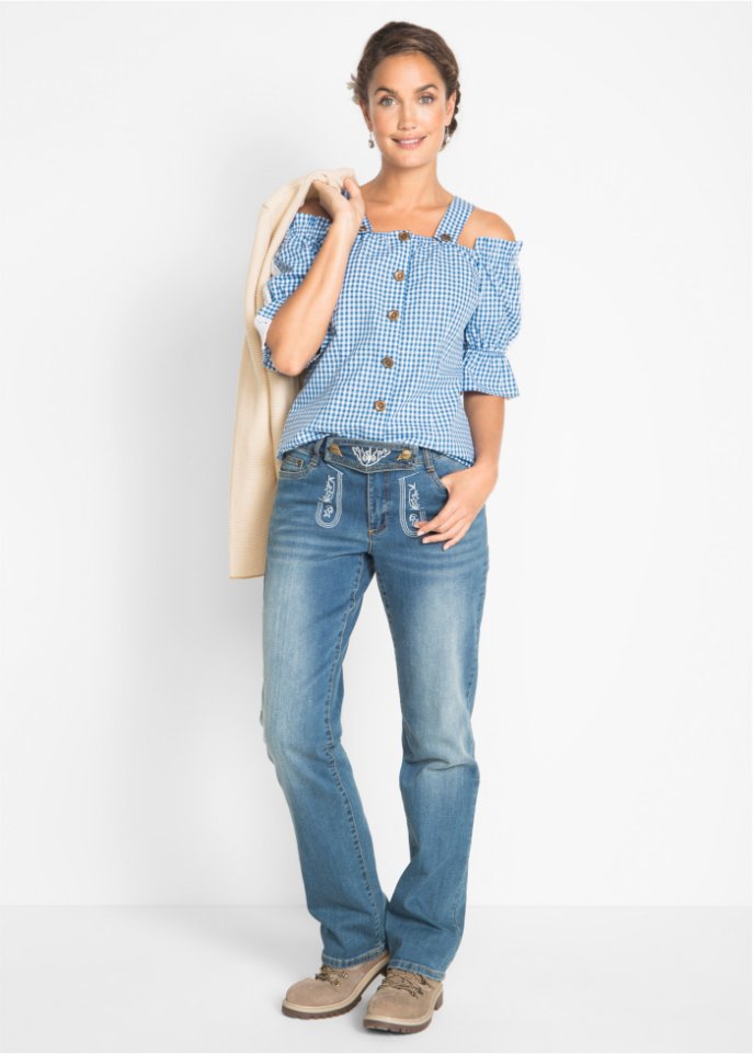 Trachtenbluse mit halbem Arm