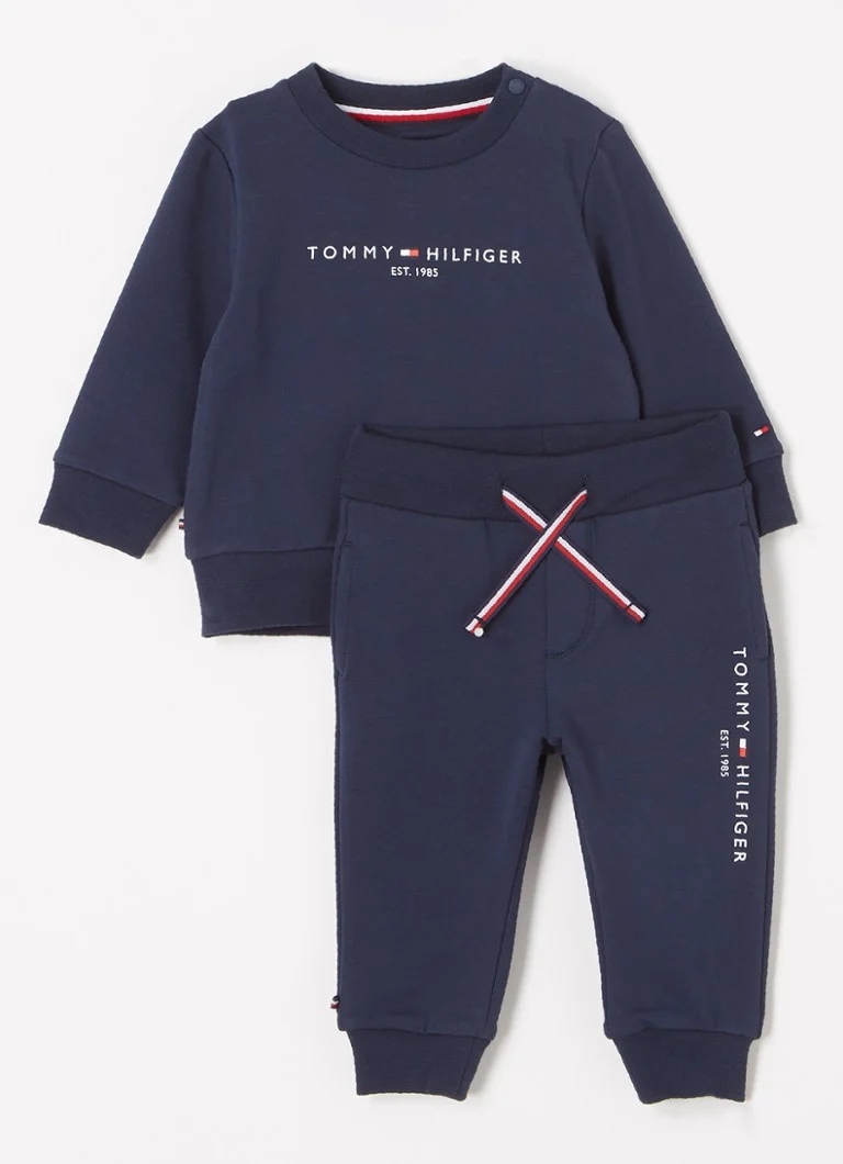 Conjunto infantil Tommy Hilfiger com suéter e calça de moletom, 2 peças