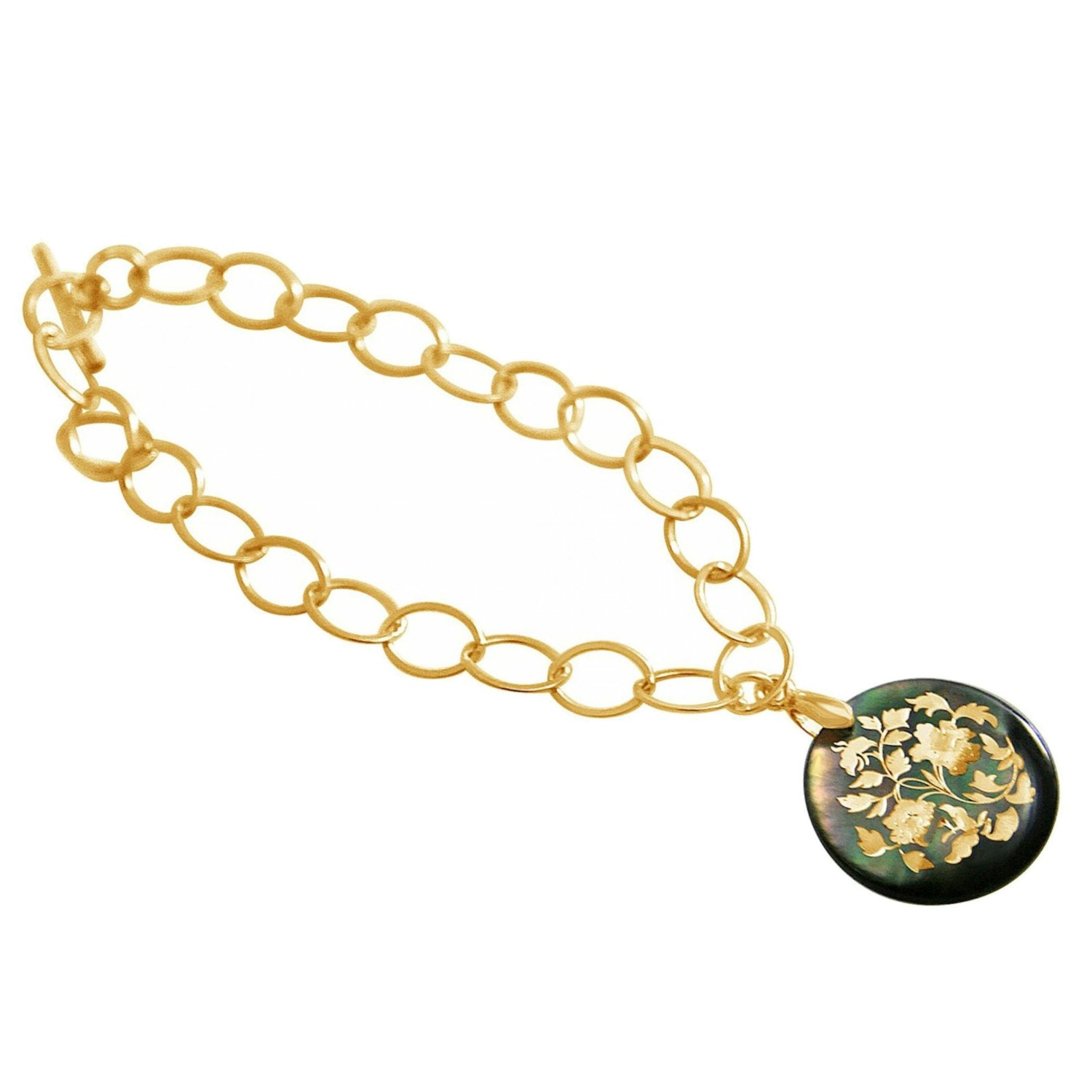 Armband 'Perlmutt Medaillon'
