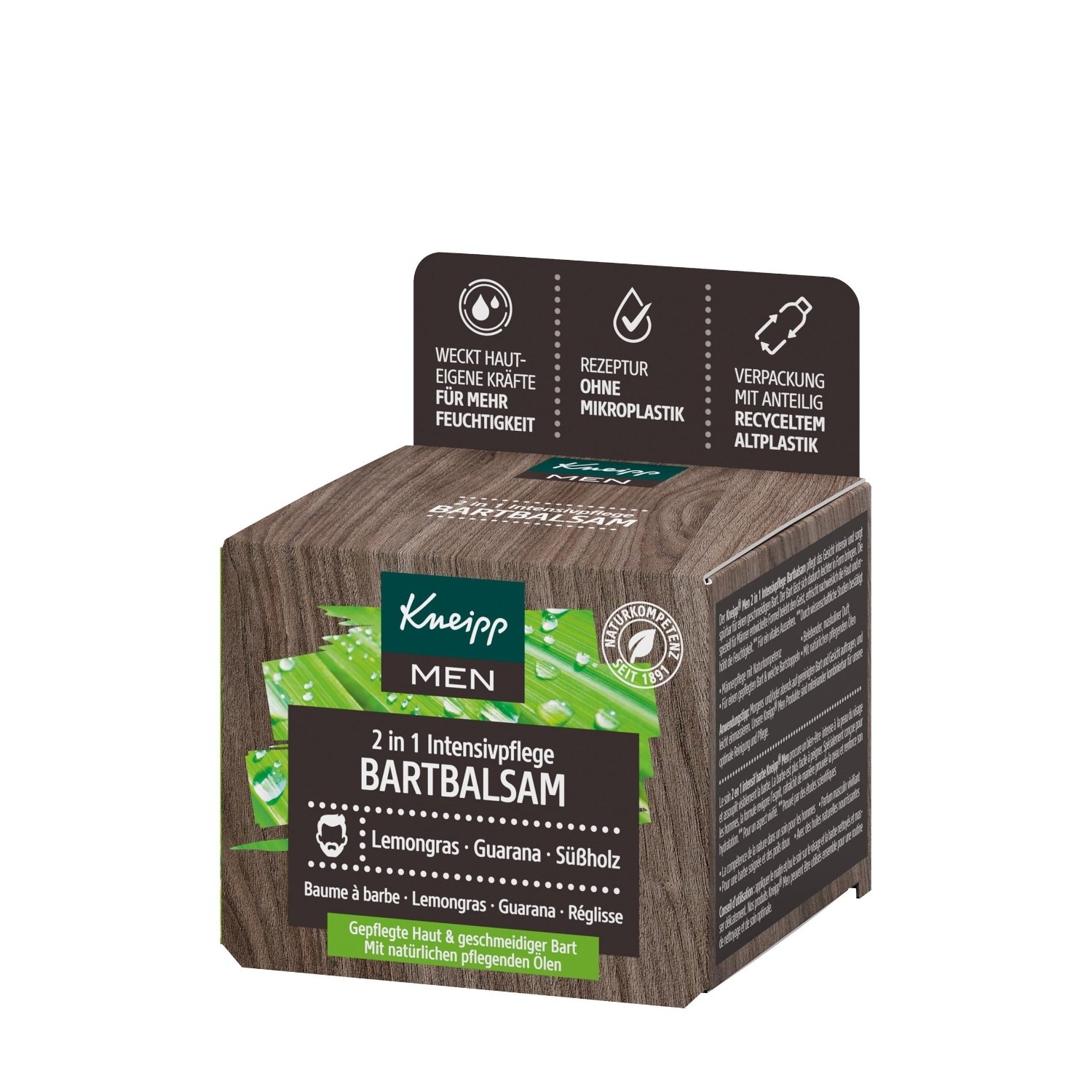 Men 2 in 1 Intensivpflege Bartbalsam. Lemongras. Guarana & Süßholz