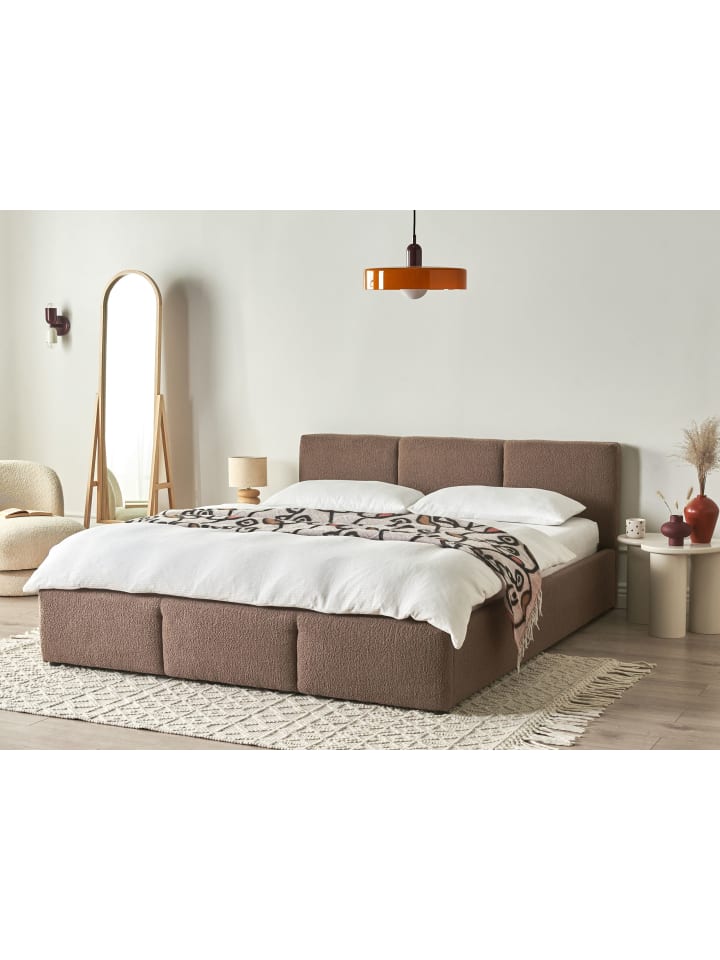 Beliani Doppelbett BOUSSE in Beige - (W) 171 x (H) 79 x (L) 219 cm günstig kaufen onesize