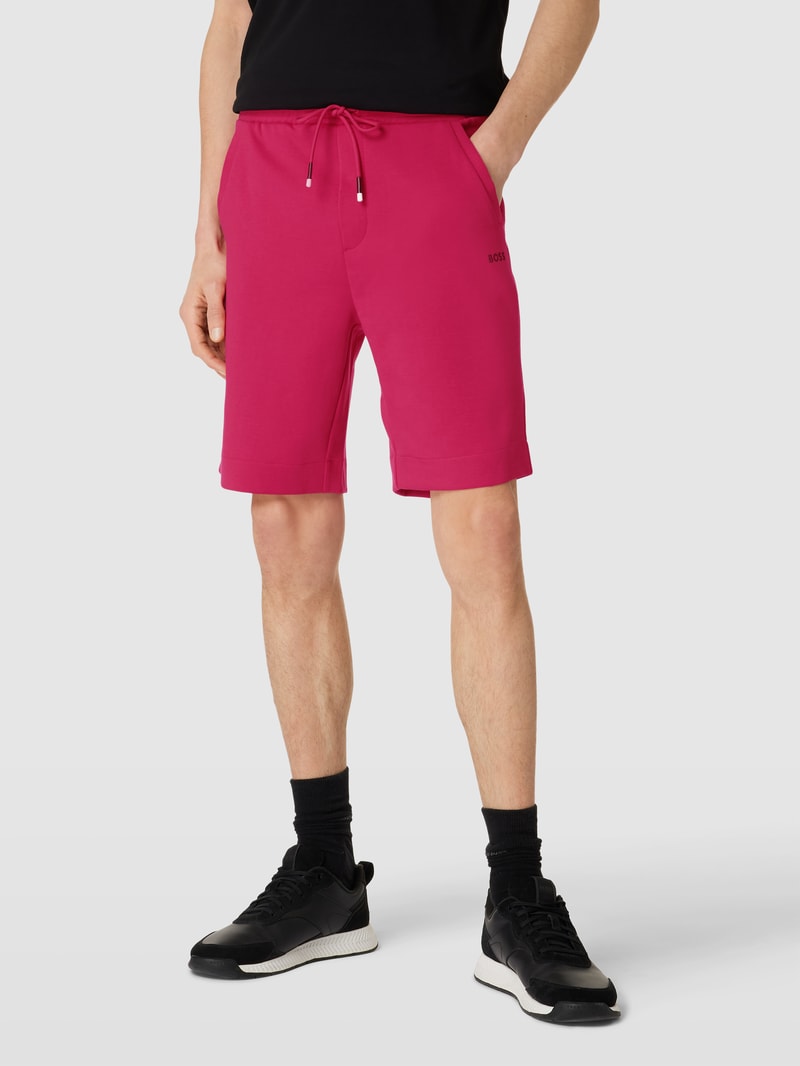 Sweatshorts mit Label-Details Modell 'Headlo' in pink