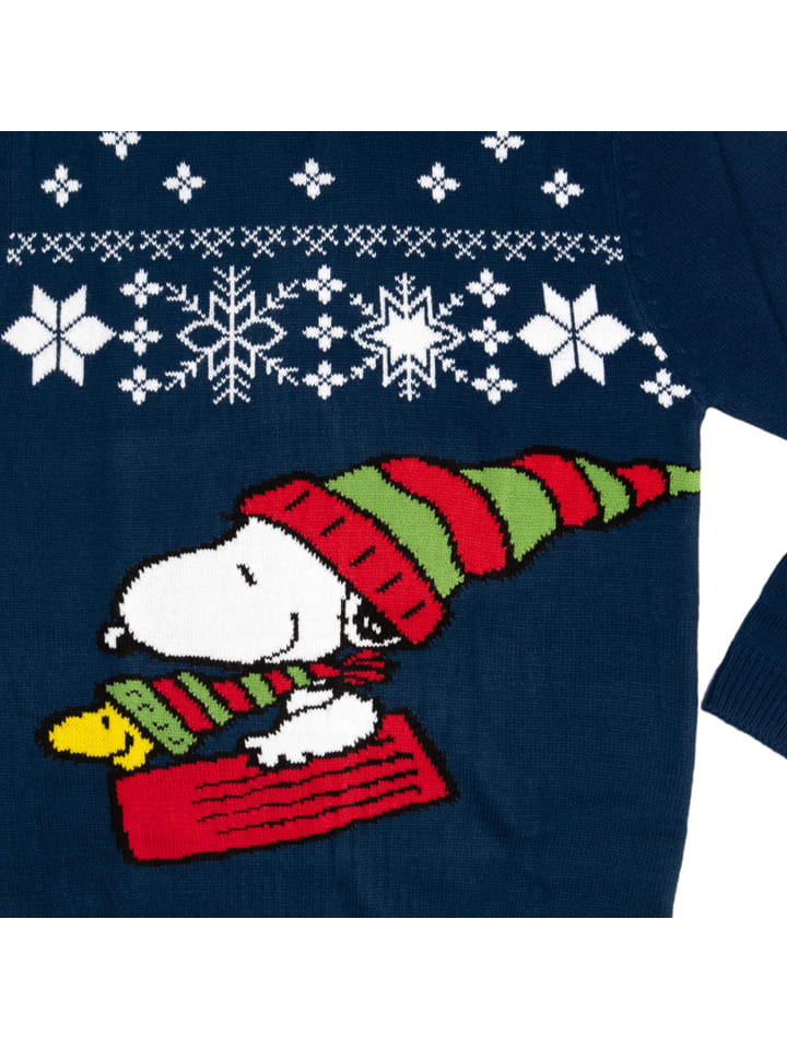 Snoopy The Peanuts Winterpullover - Snoopy in blau günstig kaufen