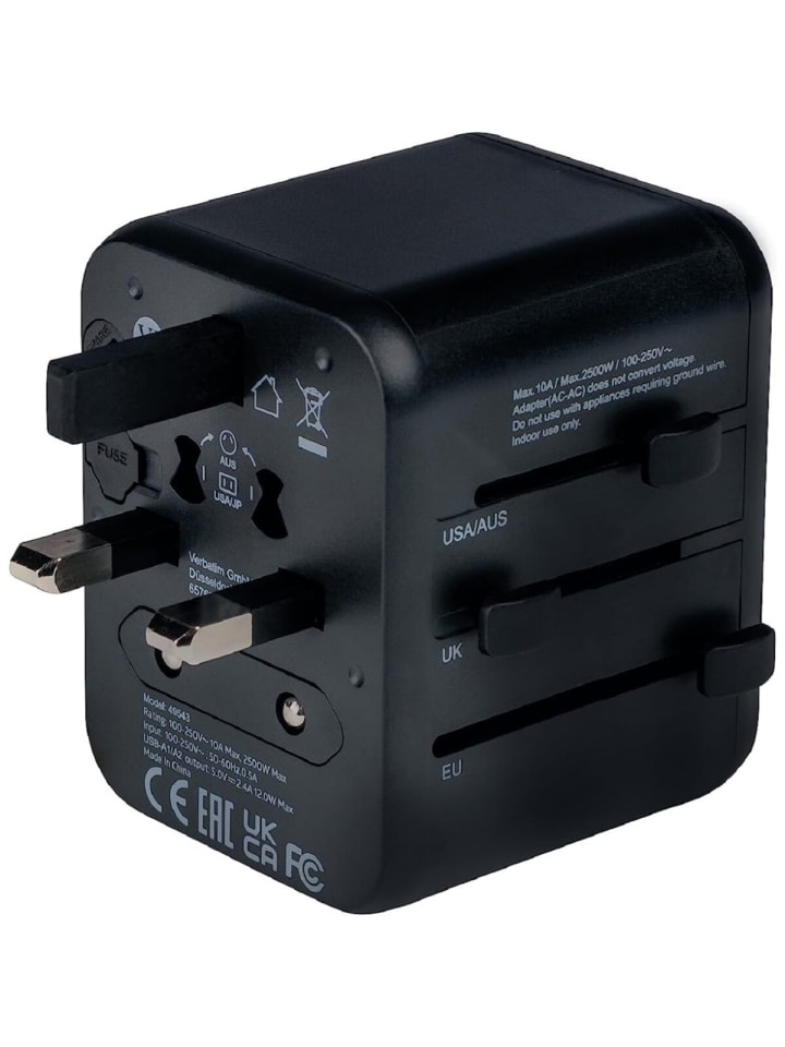 COFI 1453 Universal-Reiseadapter 180 Länder USB-Ladeanschlüsse in Schwarz günstig kaufen onesize