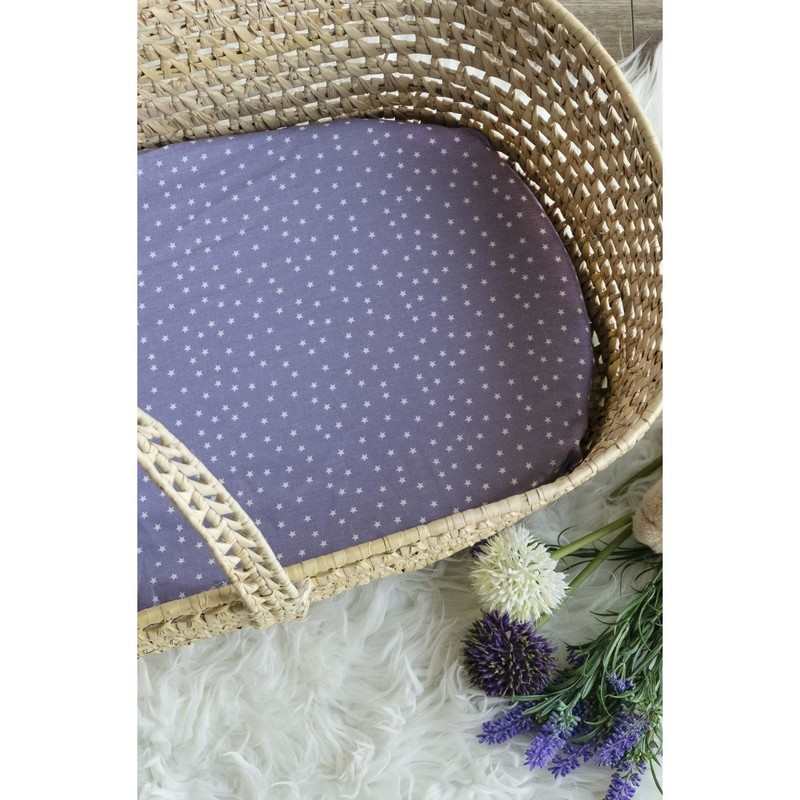 Drap housse Coton Bio motifs Etoiles - Berceau/landau